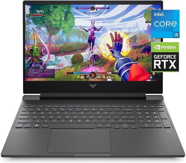 HP Victus 15.6 Ryzen 5 RTX 4050 Premium Gaming Laptop, 15.6" FHD 144Hz, AMD Ryzen 5 8645HS (Beats Intel i7-1355U & Intel i5-14400F), NVIDIA GeForce RTX 4050, 32GB DDR5 RAM, 1TB SSD, Backlit KB, W11P