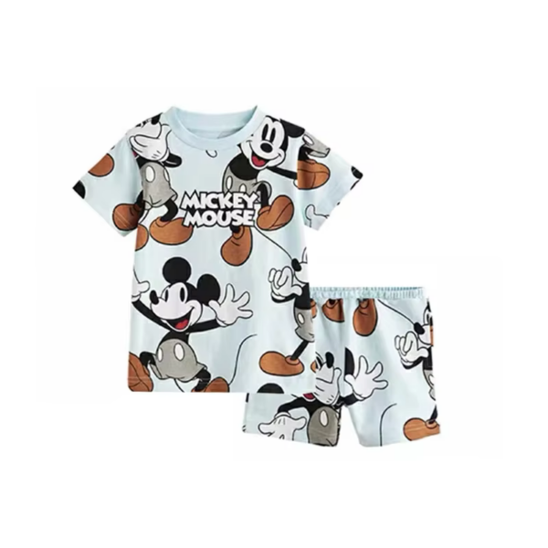 Short Sleeve Tshirt Tracksuits Casual Mickey Print