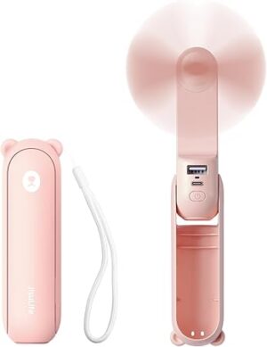 JISULIFE Handheld Mini Fan, 3 IN 1 USB