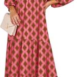 ANRABESS Womens Boho Maxi Dresses 2025 Summer V