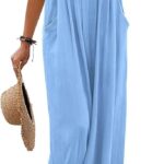 YESNO Women's Summer Casual Overalls Loose Wide