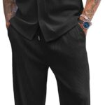 COOFANDY Men's 2 Piece Outfit Casual Short Sleeve