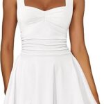 IWD Women's Square Neck Sleeveless Mini Dress