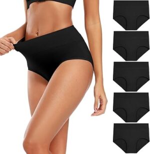 Molasus Women's Cotton Underwear High Waisted