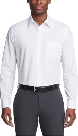Van Heusen Men's Dress Shirt Regular Fit Poplin