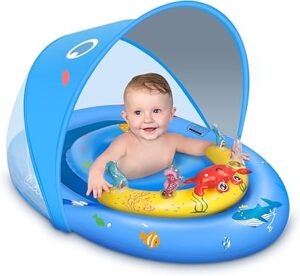 LAYCOL Baby Pool Float with UPF50+ Sun Protection