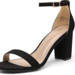 DREAM PAIRS Women's Chunk Low Heel Pump