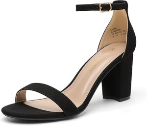 DREAM PAIRS Women's Chunk Low Heel Pump