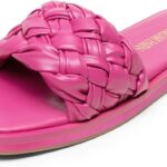 DREAM PAIRS Women's Square Open Toe Slide Sandals