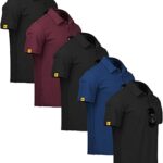 ZITY 5 Pack Mens Polo Shirt Short Sleeve Sports