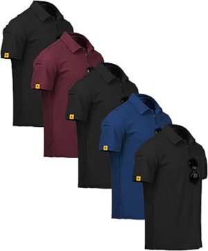 ZITY 5 Pack Mens Polo Shirt Short Sleeve Sports