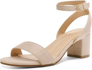 DREAM PAIRS Women's Open Toe Ankle Strap Low