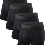 BAMBOO COOL Men's Underwear Boxer Briefs Fly with