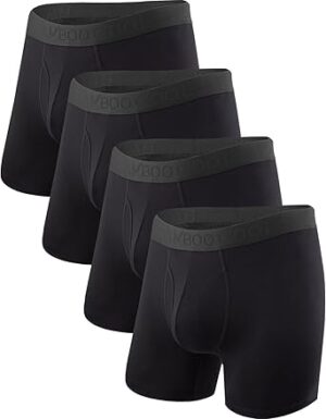 BAMBOO COOL Men's Underwear Boxer Briefs Fly with