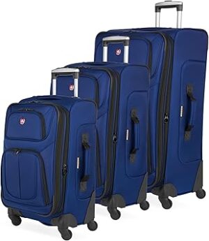 SwissGear Sion Softside Expandable Luggage, Blue,