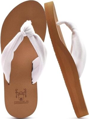 KuaiLu Flip Flops for Women with Arch Support
