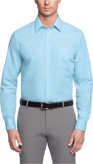 Van Heusen Men's Dress Shirt Regular Fit Poplin