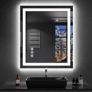 LOAAO 24"X32" LED Bathroom Mirror with Lights,