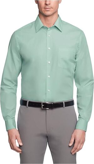 Van Heusen Men's Dress Shirt Regular Fit Poplin