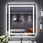 LOAAO 32"X36" LED Bathroom Mirror with Lights,