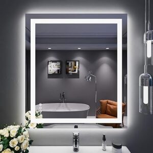 LOAAO 32"X36" LED Bathroom Mirror with Lights,