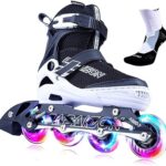PAPAISON Adjustable Inline Skates for Kids and