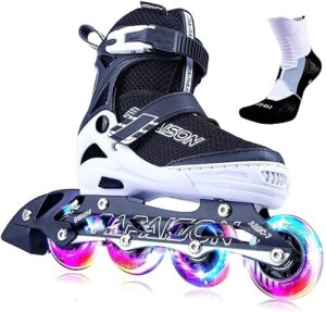 PAPAISON Adjustable Inline Skates for Kids and