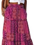 EARKOHA Womens Casual High Waist Tie Paisley