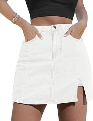 luvamia Skorts Skirts for Women Denim Mini Skirt