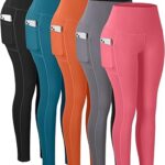 CHRLEISURE Leggings with Pockets for Women, High