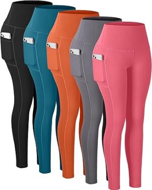 CHRLEISURE Leggings with Pockets for Women, High
