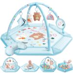 Baby Gym Play Mat, 8-in-1 Tummy Time Mat & Ball