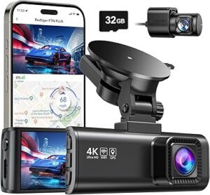 REDTIGER Dash Cam Front Rear, 4K/2.5K Full HD