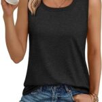 AUTOMET Womens Loose Fit Casual Flowy Tank Tops