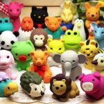 60Pcs Animal Erasers Desk Pets for Kids Pencil