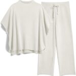 Women's Two Piece Outfits 3/4 Batwing Sleeve