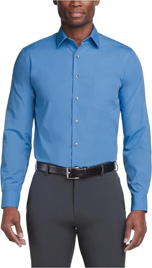 Van Heusen Men's Dress Shirt Regular Fit Poplin