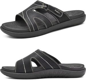 KuaiLu Womens Fashion Orthotic Slides Ladies