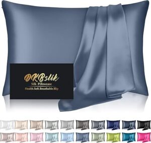 Silk Pillowcase for Hair and Skin, Mulberry Silk