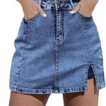 luvamia Skorts Skirts for Women Denim Mini Skirt