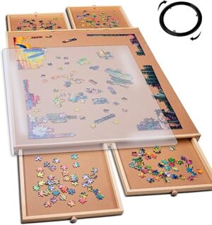 PlayVibe 1000 Piece Rotating Puzzle Board with