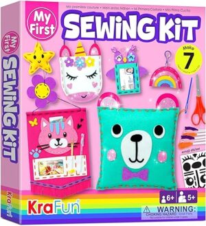 KRAFUN My First Sewing Kit for Beginner Kids Arts