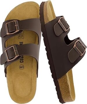CUSHIONAIRE Lane Cork Footbed Sandals for Women –