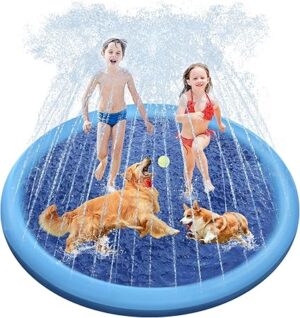 Splash Pad, 67in Anti-Slip Splash Pad for Kids