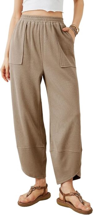 Xiaoxuemeng Womens Baggy Wide Leg Pants Casual