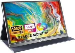 KYY Portable Monitor 15.6inch 1080P FHD USB-C,
