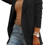 Womens Casual Long Sleeve Blazers Solid Color