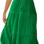 Fisoew Women's Spaghetti Strap Maxi Dress Summer