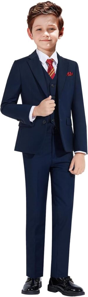 Marvelous World Boys' 7-Piece Formal Suit