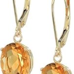Amazon Essentials 14K White Gold Oval Gemstone